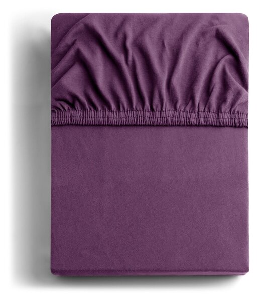 Fialové napínací prostěradlo jersey 160x200 cm Amber – Restilo