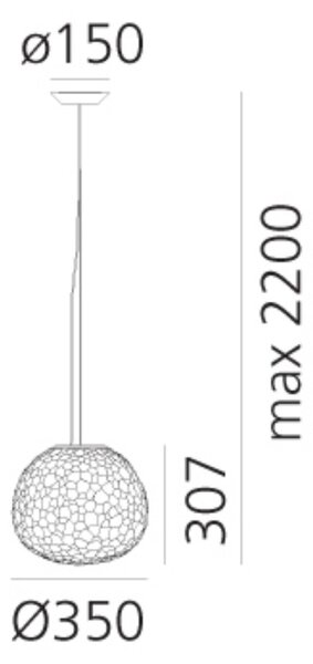 Artemide designová závěsná svítidla Meteorite Sospensione 35